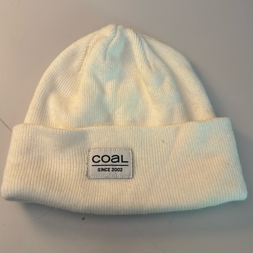 Coal White Beanie